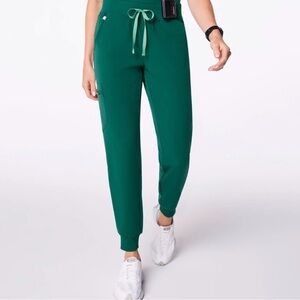 FIGS Zamora Jogger Scrub Pants Hunter Green Size Small